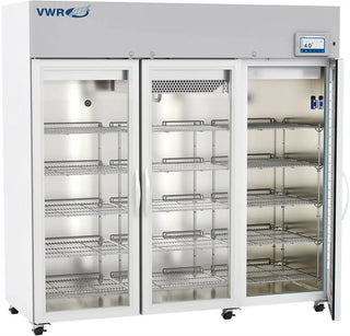 VWR VWR-HC-PLD-72-TS Premium Touchscreen Laboratory Glass Door Refrigerator Variable Speed Compressor, R290, 72 cu. ft.