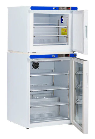 VWR VWR-HC-RFC7 Plus Series Glass Door Laboratory Refrigerator and Freezer Combo Unit Digital Display, 7 cu. ft.