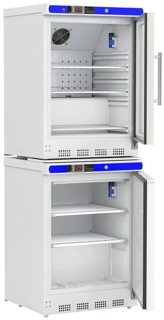VWR VWR-HC-RFC9G Plus Series Glass Door Laboratory Refrigerator and Freezer Combo Unit Digital Display, 9 cu. ft.