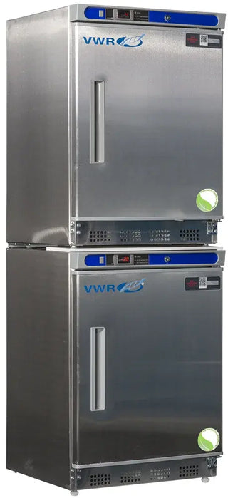 VWR VWR-HC-RFC9SS Plus Series Stainless Steel Laboratory Refrigerator and Freezer Combo Unit Digital Display, 9 cu. ft.