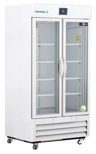 VWR VWR-HCLP-36 Plus Series Glass Door Laboratory Refrigerator Digital Display and Alarms, 36 cu. ft.