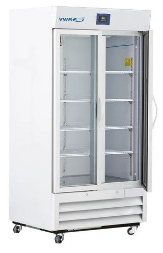 VWR VWR-HCLP-36 Plus Series Glass Door Laboratory Refrigerator Digital Display and Alarms, 36 cu. ft.