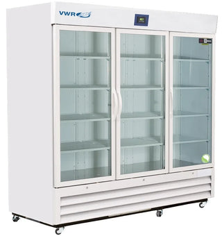 VWR VWR-HCLP-72 Plus Series Glass Door Laboratory Refrigerator Digital Display and Alarms, 72 cu. ft.