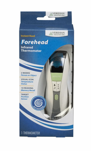 Veridian Healthcare 09-349 Non-Contact Infrared Forehead and Object Digital Thermometer