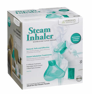 Veridian Healthcare 11-525 Steam Inhaler Respiratory Vapor Therapy System with Dual Masks