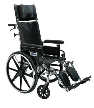 Viper GT 10960B Reclining Wheelchair 18" Flip-Back Full Arms SEL