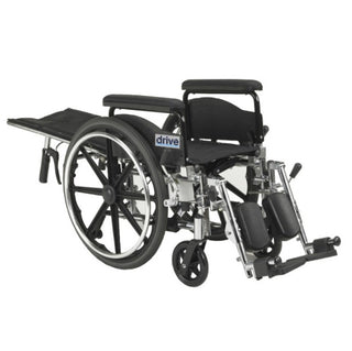 Drive Medical Viper Plus Reclining Wheelchair, Detachable Full Arm, 20"-1