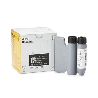 Vitros® MicroTip™ 738576_BX General Chemistry Reagent Direct LDL/Cholesterol For Vitros® Chem. Systems kit with two vials on a white background