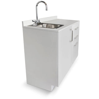 Viva Comfort ADIME902-BASE-36 side angled view of the left-sink model showing the end panel
