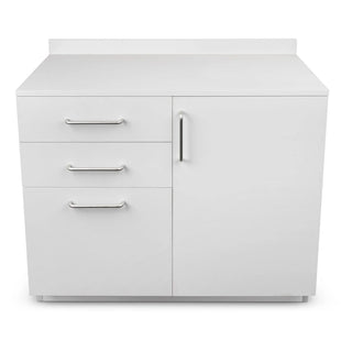 Viva Comfort ADIME902-BASE-36 raised front view of the no-sink cabinet with backsplash