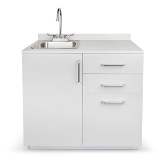 Viva Comfort ADIME902-BASE-36 raised front view of the left-sink model