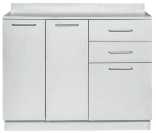 Viva Comfort ADIME902-BASE-42 front view of the no-sink base cabinet with tall doors and side drawers