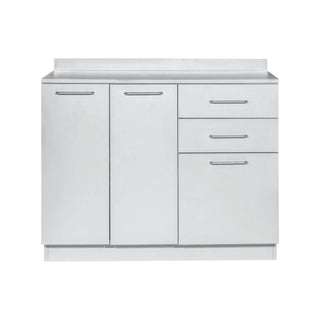 Viva Comfort ADIME902-BASE-42 raised front view of the no-sink cabinet with backsplash