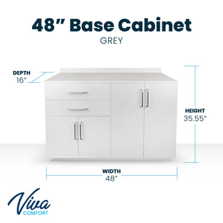 Viva Comfort ADIME902-BASE-48 dimension diagram showing depth, height and width of the base cabinet