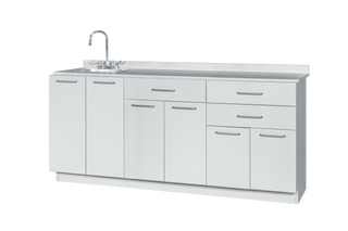 Viva Comfort ADIME902-BASE-72 angled view of the left-sink model from the right side