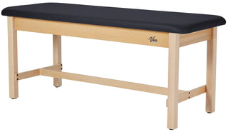 Viva Comfort ADI996-04-27 Aristo H-brace treatment table with black top and beech wood base