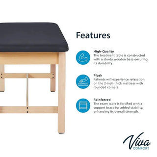 Viva Comfort ADI996-04-27 Aristo features graphic showing padded top corner and wood base