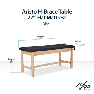 Viva Comfort ADI996-04-27 Aristo dimension diagram showing length, width and height of the table
