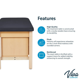 Viva Comfort ADI996-04S-DD-27 Aristo features graphic with close-up of the padded top and wood end