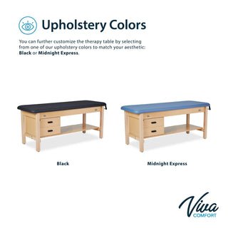 Viva Comfort ADI996-04S-DD-27 Aristo upholstery color chart showing black and blue options