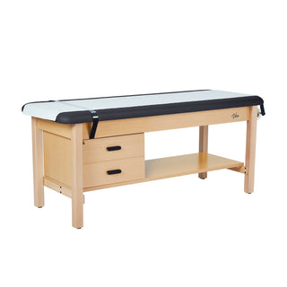 Viva Comfort ADI996-04S-DD-27 Aristo treatment table with exam paper drawn over the black top