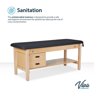 Viva Comfort ADI996-04S-DD-27 Aristo sanitation graphic with angled view of the table