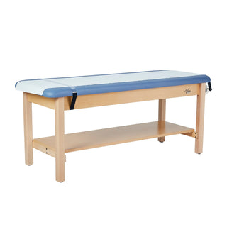 Viva Comfort ADI996-04S-27 Aristo treatment table with exam paper drawn over the blue top