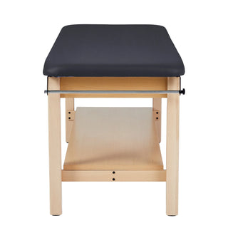Viva Comfort ADI996-04S-27 Aristo treatment table, end view with paper roll bar under black top