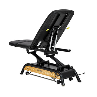 Viva Comfort ADI903-30 Atlas treatment table, rear angle with backrest raised and gas springs