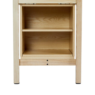 Viva Comfort ADIME923-01 Axis taping table close-up of end cabinet shelves