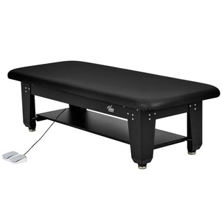 Viva Comfort ADI903-60-630 CareLift hi-lo rehab table with black top, storage shelf and foot pedal