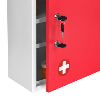 Viva Comfort ADI999-06 close-up of the red door ajar with keys in both locks