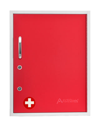 Viva Comfort ADI999-06 front view of the closed red door cabinet