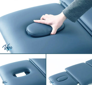 Viva Comfort ADI903-02 Elite hi-lo therapy table close-up of removable face cutout plug