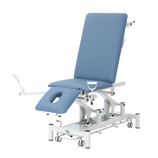 Viva Comfort ADI903-01 Elite hi-lo exam table with stirrups fitted and backrest upright