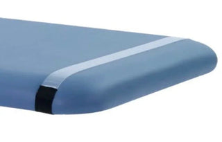 Viva Comfort ADI903-20PC paper cutter strip at the end of a blue upholstered table top