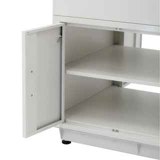 Viva Comfort ADI996-09 Grande exam table open cabinet door showing the interior storage shelf