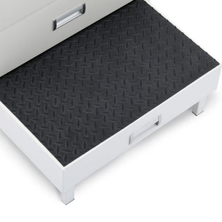 Viva Comfort ADI996-09 Grande exam table pull-out step stool with a non-slip diamond-pattern mat