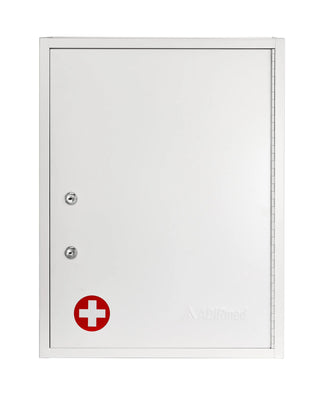 Viva Comfort ADI999-04-WHI front view of the closed white medication cabinet