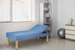 Viva Comfort ADI996-11-BLU Lucas recovery couch in a bright room with backrest raised