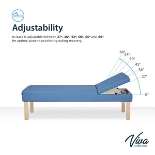 Viva Comfort ADI996-11-BLU Lucas diagram of the adjustable backrest angle positions