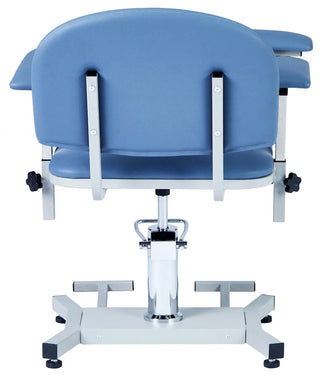Viva Comfort ADIME997-05 blood drawing chair rear view showing the back frame and base