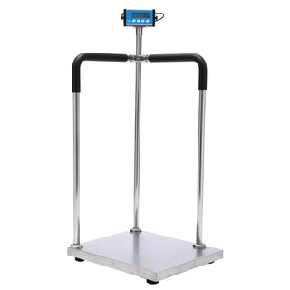 Viva Comfort ADIME904-05 front view of handrail scale with display column centered between padded rails