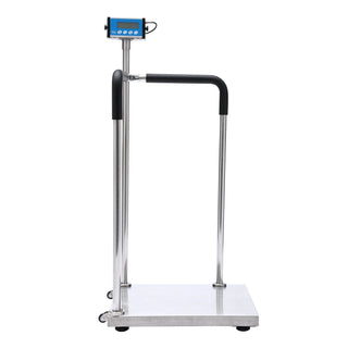 Viva Comfort ADIME904-05 side view of handrail scale with display column and padded grab rail
