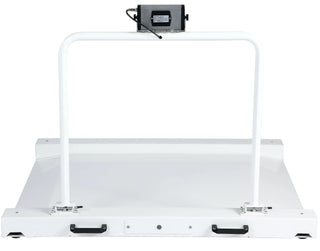 Viva Comfort ADIME904-03 rear view of wheelchair scale with carrying handles and back of display