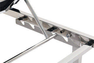 Viva Comfort ADI996-01 Noble close-up of the stainless steel backrest ratchet and support rod