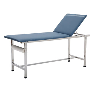 Viva Comfort ADI996-01 Noble folding treatment table with blue top, raised backrest and paper roll holder