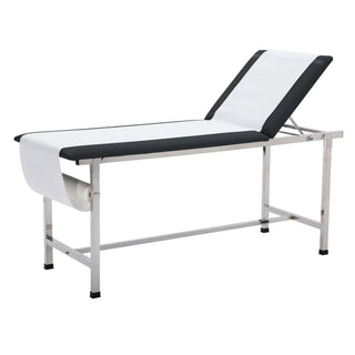 Viva Comfort ADI996-01 Noble folding treatment table with exam paper drawn over the top and backrest
