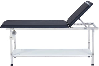 Viva Comfort ADI996-01 Noble folding treatment table, view from the foot end with lower shelf