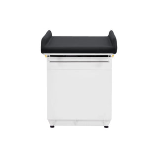 Viva Comfort ADI996-09-PMB Pediatric Grande exam table, opposite end view with closed steel panel
